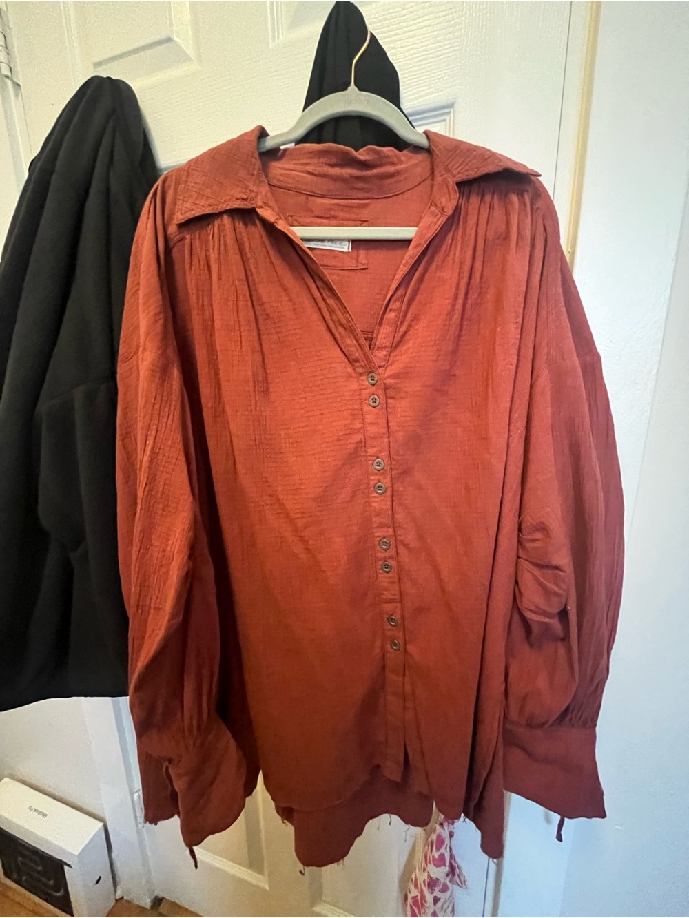 Free People Rust Button Down